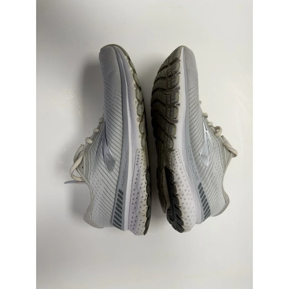Brooks‎ Adrenaline GTS 20 White Silver Running Shoes Women's Size 7 Medium B